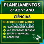 Planos de aula CIÊNCIAS 6º ao 9º ano
