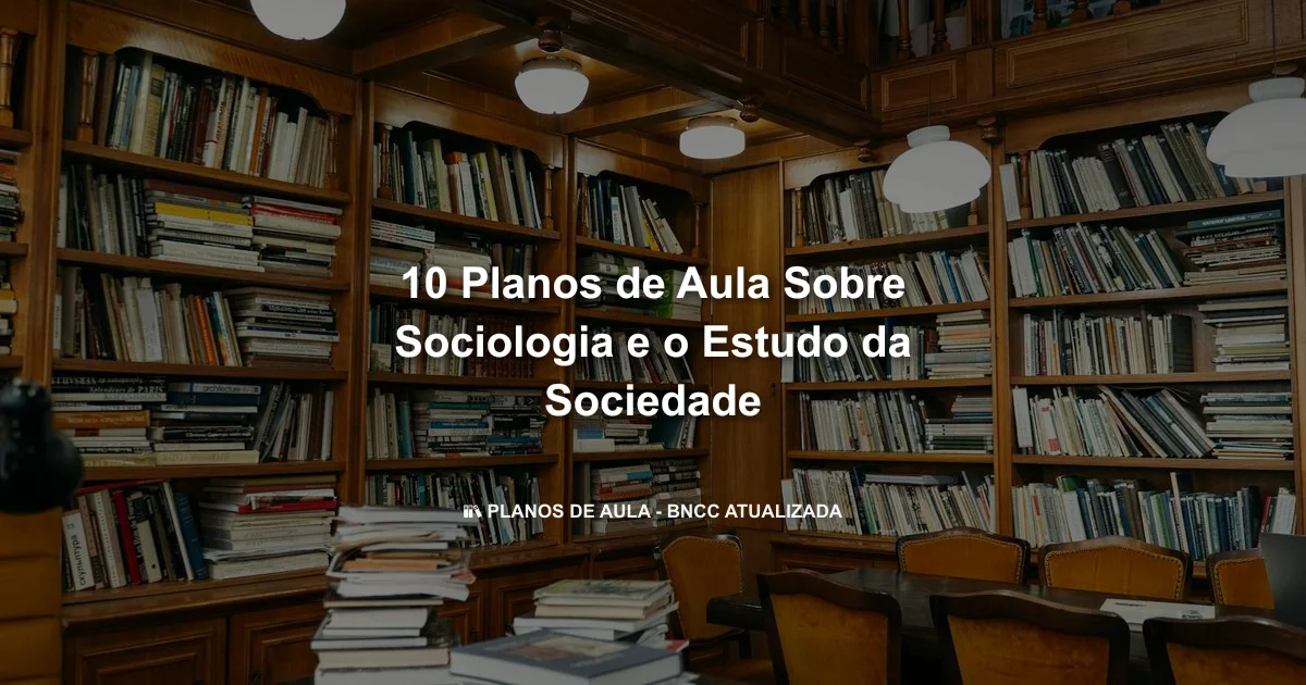 10 Planos De Aula Sobre Sociologia E O Estudo Da Sociedade