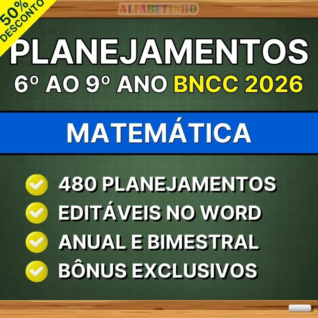 MATEMÁTICA - Planejamentos do 6º ao 9º ano - BNCC 2026