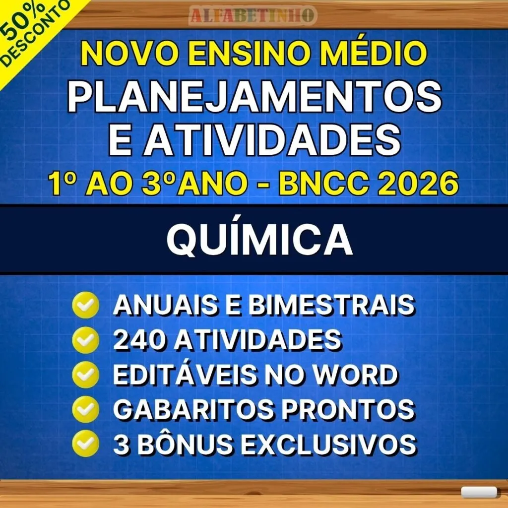 Planejamentos e Atividades Química Ensino Médio BNCC Atualizada