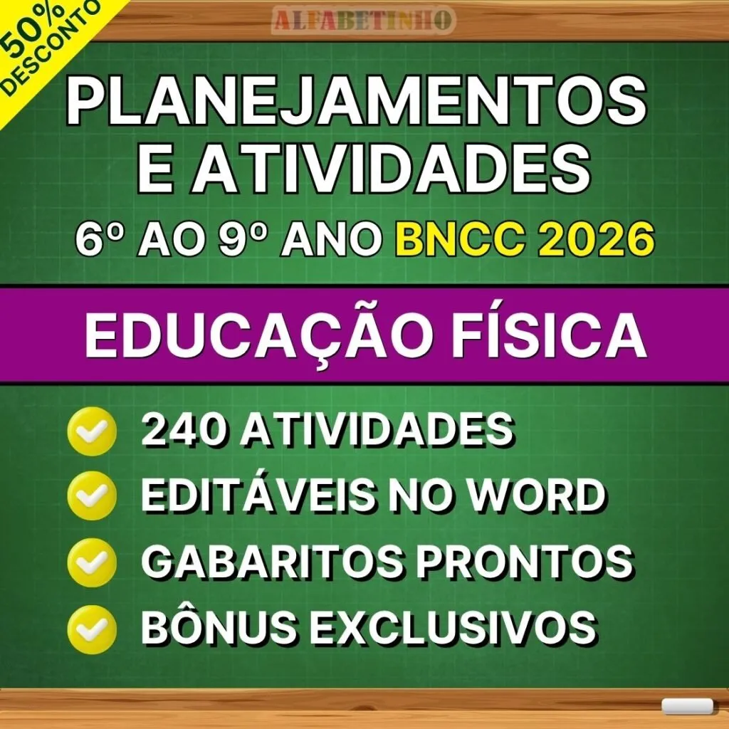 Planos de Aula e Atividades Educação Física 6º ao 9º Ano BNCC Atualizada