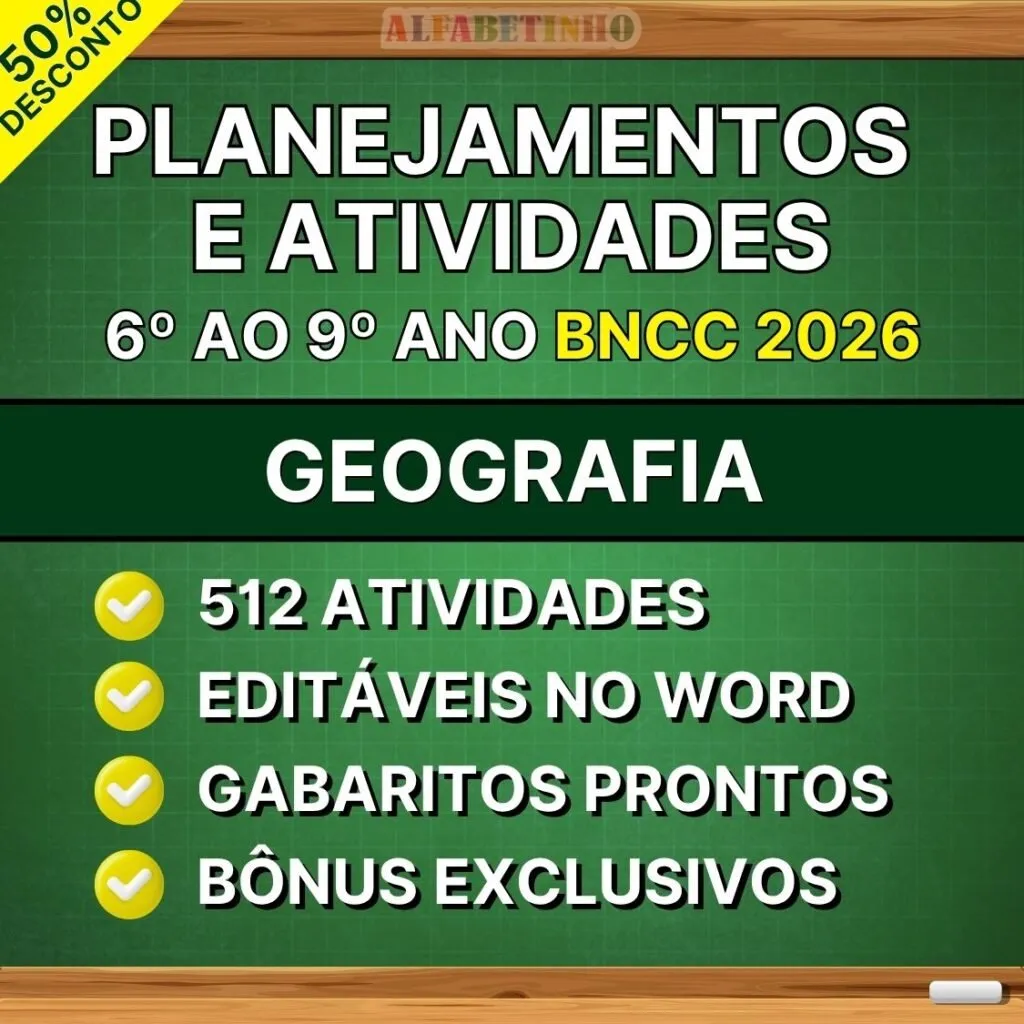 Aulas e Atividades Prontas de Geografia — 6º ao 9º ano