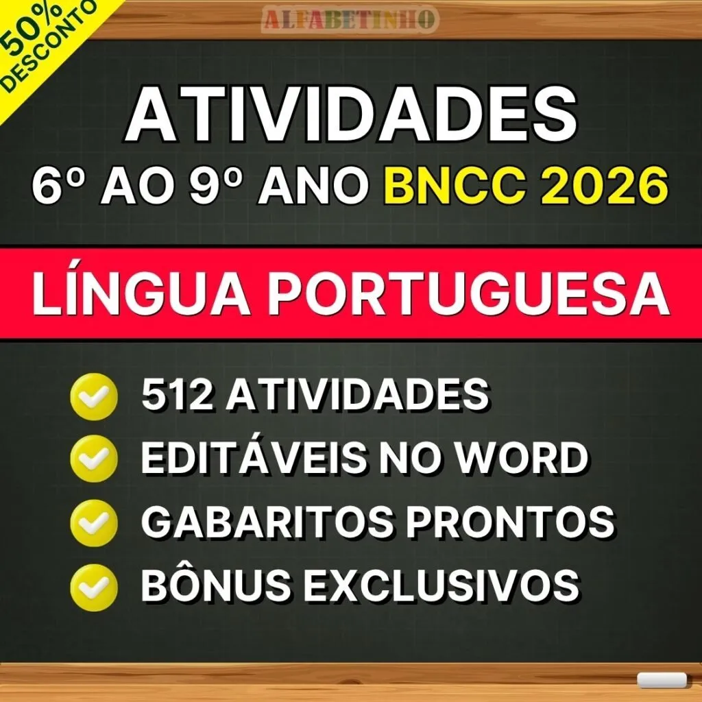 LÍNGUA PORTUGUESA - Atividades do 6º ao 9º ano - BNCC 2026