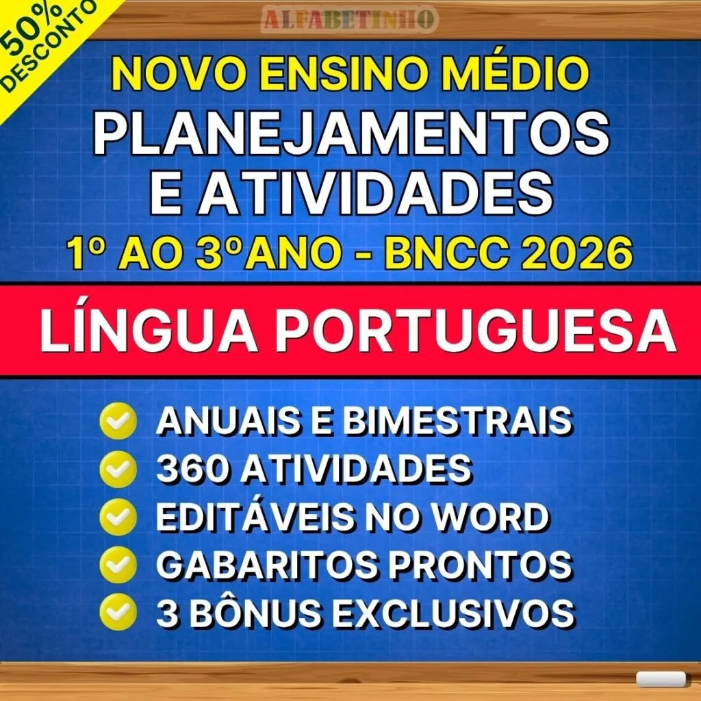 LÍNGUA PORTUGUESA - Planos de Aula e Atividades - Ensino Médio - BNCC 2026