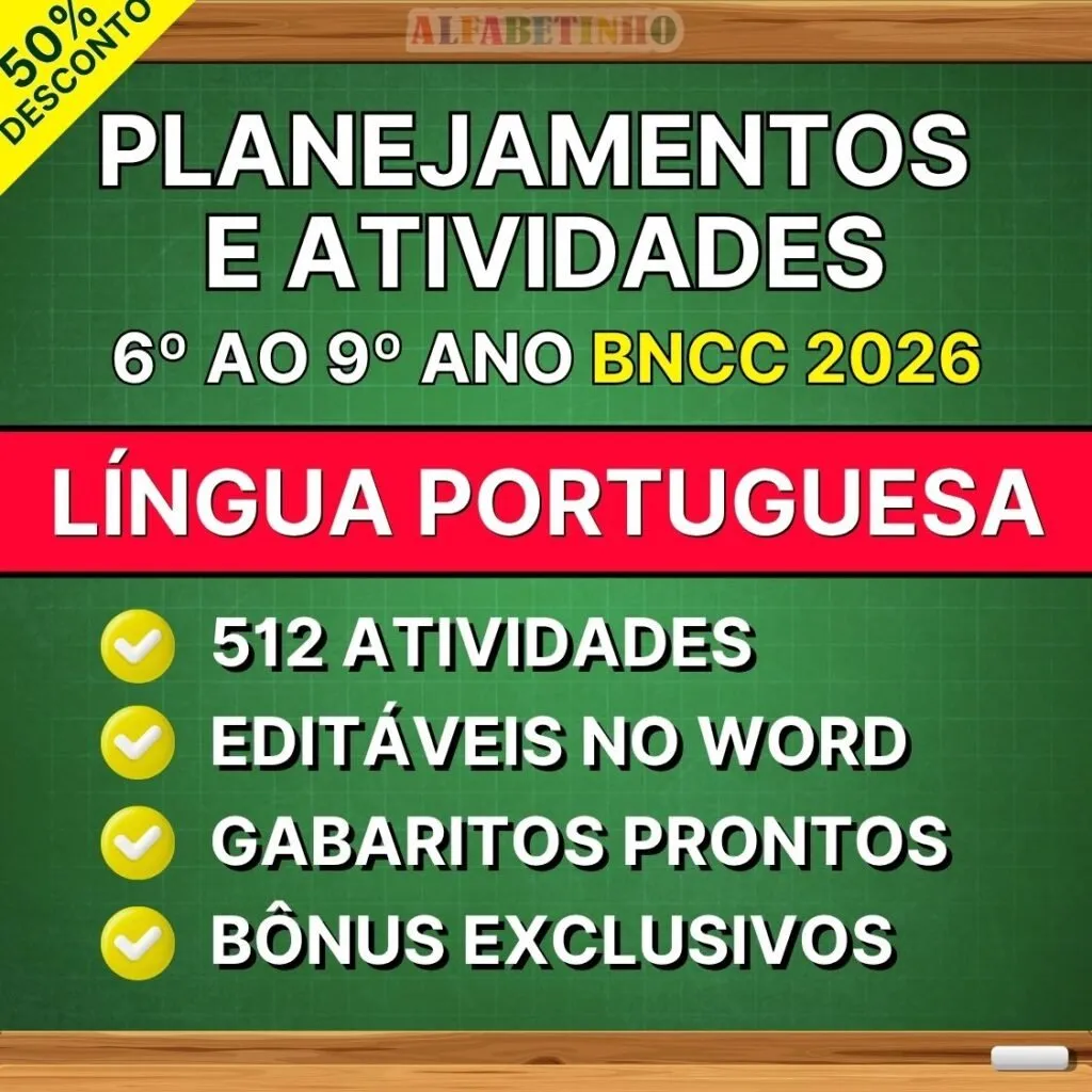 Aulas e Atividades Prontas de Português — 6º ao 9º ano conforme a BNCC