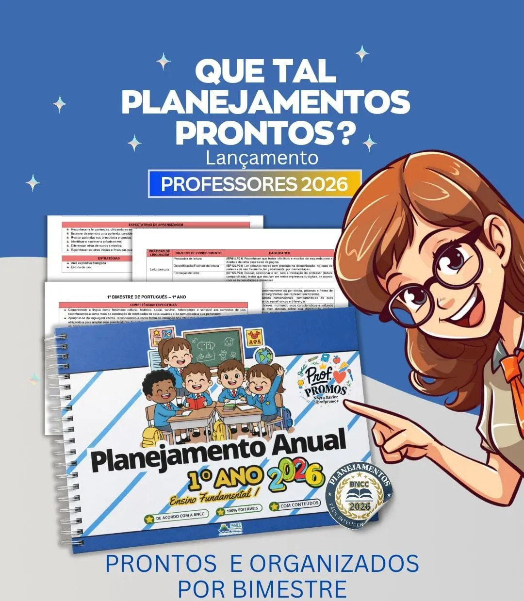 Planejamentos Anuais 1º Ano Fundamental I – BNCC 2026