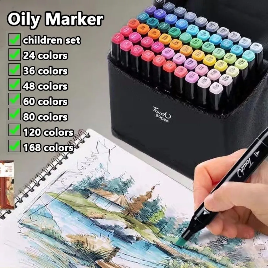 Kit Canetas Marcadoras Coloridas com Ponta Dupla para Professores - Material Escolar para Atividades Pedagógicas e Correção de Cadernos