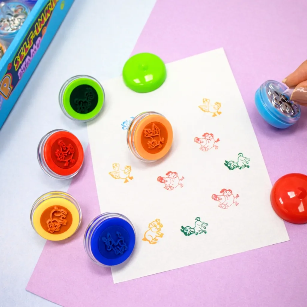 Kit Carimbos Pedagógicos Animais Autotintados Para Professores Educação Infantil Atividades Lúdicas e Correção de Cadernos
