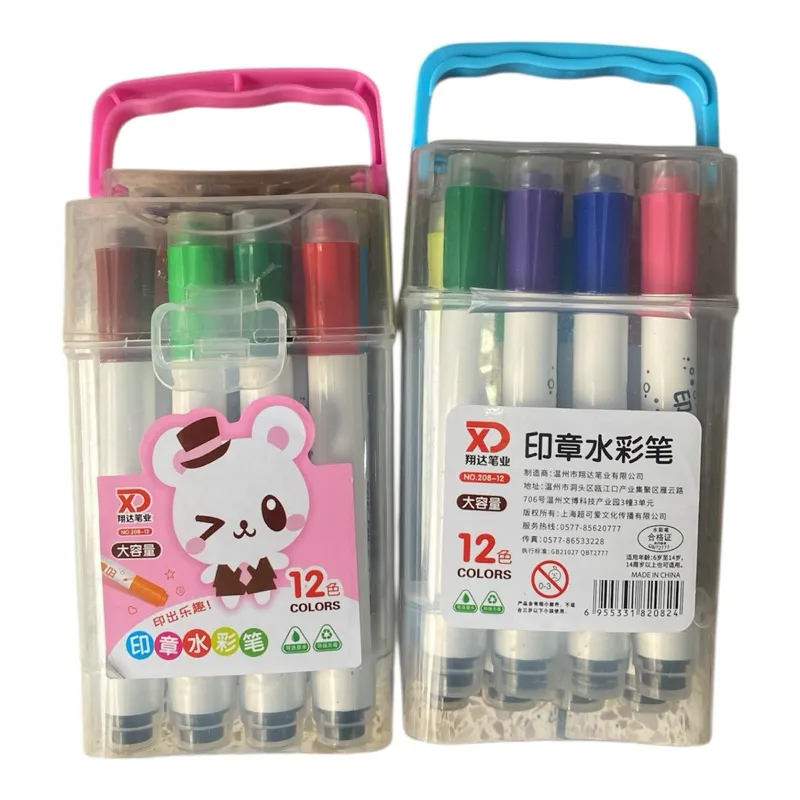 Kit 12 Canetas Coloridas para Atividades Pedagógicas e Organização de Planejamento Escolar - Material Escolar para Professores