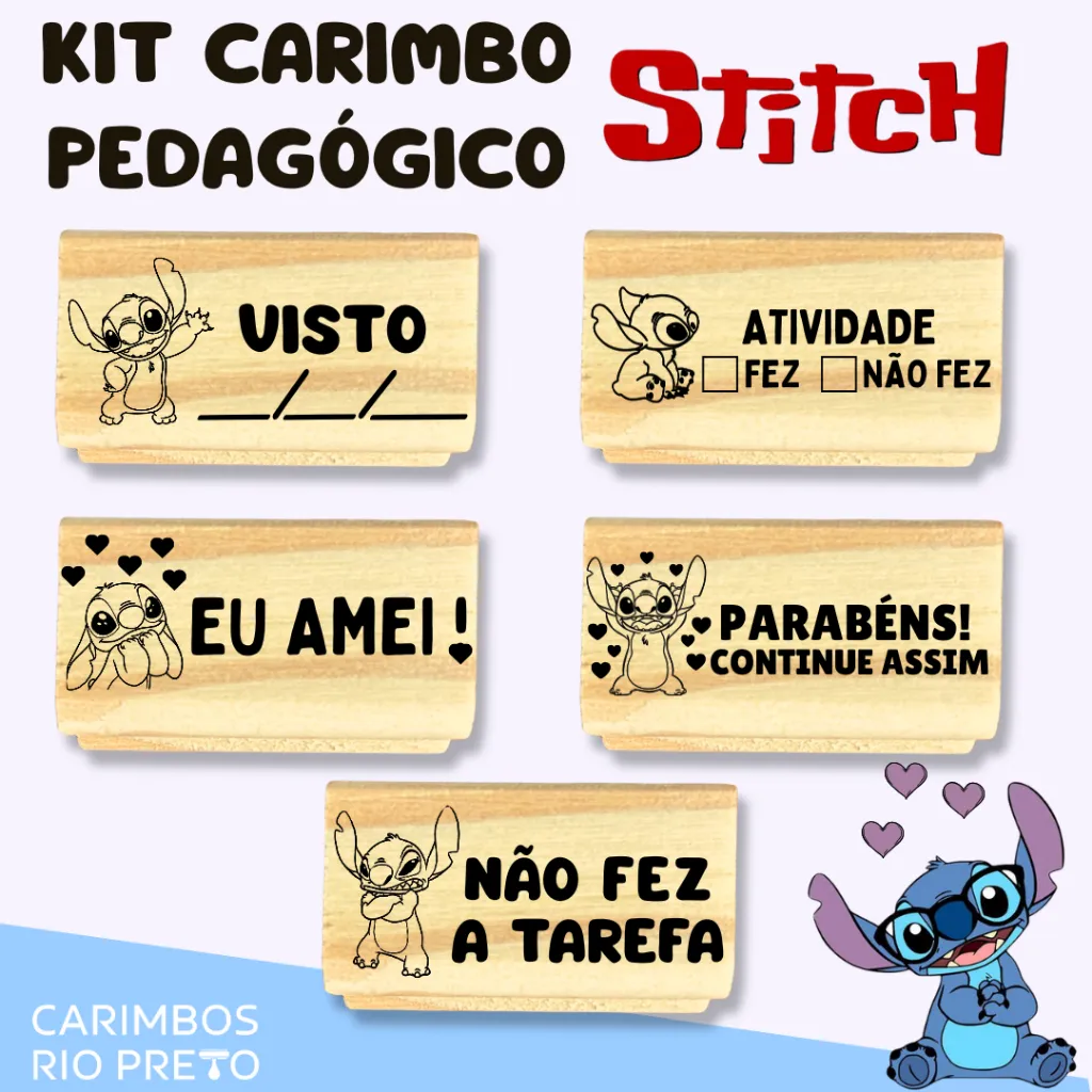 Kit Carimbos Pedagógicos de Incentivo para Professores Educação Infantil e Fundamental Uso em Correção de Cadernos e Avaliações
